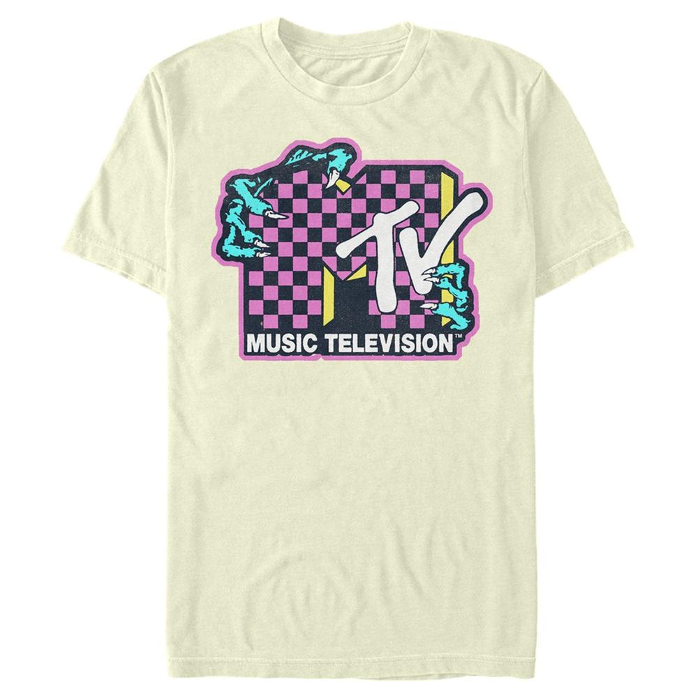 Mens Mtv Checker Dragon Logo Tshirt